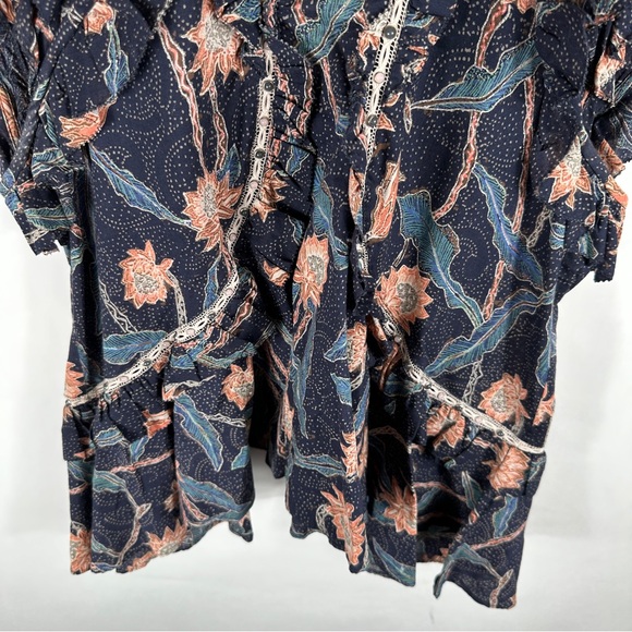 Isabel Marant Floral Ruffle Sleeve Top | Size 38 | US Size 6 - Picture 5 of 12